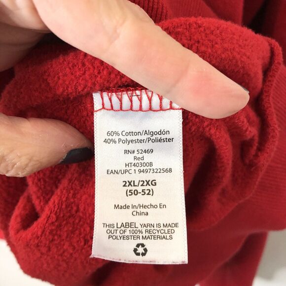 Holiday Time Men's Gangsta Rapper Red Santa Long Sleeve Sweatshirt Size 2XL - Picture 6 of 8